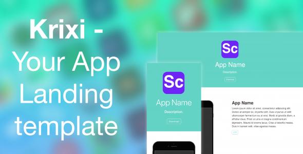Krixi - A clean app landing Template